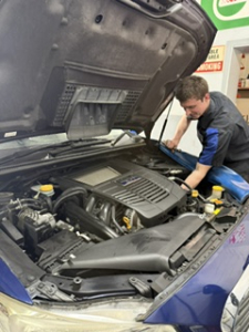 using computerised vehicle testing equipment - Subaru car servicing - Sublab Whangarei