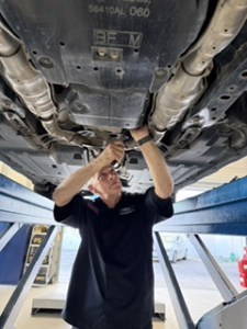 Dane carrying out diagnostic testing - Authorised Subaru Service - Sublab Whangarei
